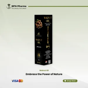 Embrace the power of nature with our 100% Pure, Cold-Pressed Walnut Oil. Naturally abundant in Omega-3 fatty acids and antioxidants, this luxurious oil provides deep revitalization for both your hair and skin, helping you achieve a naturally healthy and vibrant look from head to toe. For Your Hair: Deeply nourishes the scalp and strengthens hair from root to tip. It helps to minimize shedding caused by breakage and restores a natural, healthy shine, leaving hair feeling soft, revitalized, and full of life. For Your Skin: As a powerful moisturizer, it provides intense hydration to promote a supple, glowing complexion. It helps to soften the appearance of fine lines and wrinkles, supporting a smoother and more youthful-looking skin texture. “For external use only”