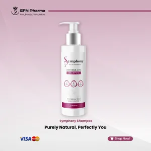 Rediscover your hair's natural brilliance with Symphony Shampoo. Expertly crafted with a rich blend of botanical oils and extracts like Argan, Rosemary, and Tea Tree Oil, our formula gently cleanses while deeply nourishing the scalp and hair. It creates the perfect foundation for hair that not only looks healthier but feels stronger, fuller, and incredibly vibrant from root to tip. Key Benefits: Promotes a Healthy Scalp: Gently clarifies and soothes the scalp, removing impurities and creating an optimal environment for healthy hair to thrive. Strengthens to Reduce Breakage: Nourishes and strengthens the hair fiber, helping to minimize hair fall caused by breakage for a fuller, denser appearance. Revitalizes Hair Appearance: Helps improve the texture and shine of tired, brittle hair, leaving it feeling smooth, soft, and restored to its natural beauty. “For external use only”