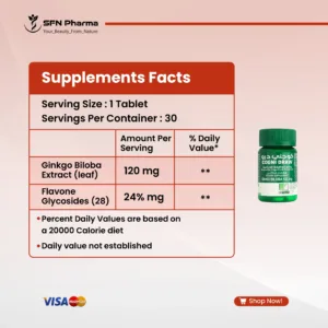 Unlock Your Brain's Potential with COGNI DRAW Support your cognitive function with COGNI DRAW, a premium dietary supplement featuring 120 mg of Ginkgo Biloba extract. Ginkgo is the world's oldest living tree species and has been prized for centuries in traditional medicine. Modern research indicates that its extract can help you feel more focused and alive. Key Benefits: Sharpen Memory & Recall Boost Mental Clarity & Alertness Supports Blood Circulation to the Brain and Limbs Eases Monthly Discomfort How It Works: Micro-Circulation: It enhances blood flow, which delivers oxygen and glucose to hard-working brain cells. Neuro-Protection: The extract acts as an antioxidant shield, protecting against free radical damage. Signal Support: It helps maintain a healthy neurotransmitter balance, which can lead to improved concentration and mood. Simple Daily Routine Simply take one tablet with breakfast. You may begin to feel a difference in 4-6 weeks, with full results typically seen by 12 weeks. Please note that individual results may vary. *Food supplement. Not intended to diagnose, treat, cure or prevent any disease.*