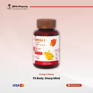 Experience comprehensive, daily wellness with Omega 3 Planet. Our high-potency formula is expertly crafted from pure fish oil to deliver a powerful 2000 mg of Omega-3, rich in both EPA and DHA. This supplement is designed to provide foundational support for your cognitive sharpness, immune resilience, joint comfort, and overall vitality, all in one convenient capsule. Key Benefits: Supports Brain & Cognitive Function: With a beneficial dose of DHA, our formula nourishes the brain, helping to support essential functions like mental clarity, memory, and focus. Promotes a Healthy Immune System: Helps maintain and support the body's natural defense system, contributing to your overall wellness and resilience. Enhances Skin & Hair Health: Contributes to skin's natural hydration and elasticity for a smoother, more vibrant appearance, while supporting strong, healthy-looking hair. Aids Joint Comfort & Flexibility: Rich in EPA, our Omega-3 helps support joint health, contributing to comfortable movement and maintaining flexibility for an active lifestyle. *Food supplement. Not intended to diagnose, treat, cure or prevent any disease.*