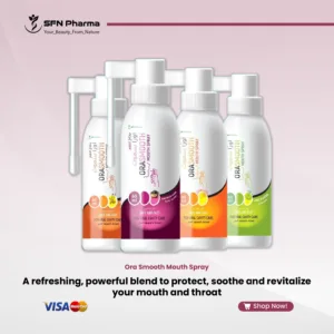 Experience a refreshing burst of natural comfort with Ora Smooth Spray. This powerful blend of botanical extracts and oils is designed to soothe, hydrate, and revitalize your mouth and throat, promoting a clean, fresh feeling throughout the day. Perfect for daily oral hygiene and on-the-go freshness. Key Benefits: Soothes & Comforts: A unique blend including Clove and Black Seed oil that provides a comforting and soothing sensation for the mouth and throat. Promotes Lasting Fresh Breath: Natural Eucalyptus and Mint oils deliver a crisp, clean taste, helping to control mouth odors and leaving your breath feeling exceptionally fresh. Supports Oral Hygiene & Wellness: Contains ingredients like Thyme oil with cleansing properties and Vitamin C to support your mouth's natural defenses and overall oral health. “For oral use only. This product is not intended to diagnose, treat, cure, or prevent any disease. If irritation occurs, discontinue use. Consult a healthcare provider before use if you are pregnant, nursing, or have a medical condition”