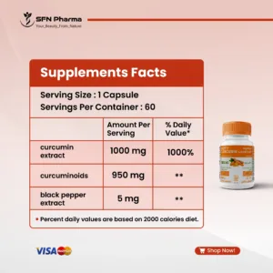 GOFIT CURCUMIN: The Concentrated Power of Nature for Your Health. Benefit from the maximum efficacy of Curcumin now! Highly concentrated herbal dietary supplement 1000 mg 60 coated tablets with the advanced Curcumin C3 complex, enhanced with Bioperine for faster absorption and better results. 🌟 3 Features That Make GOFIT CURCUMIN Your First Choice This product is designed with a smart formula that ensures the benefit reaches your body, not just an ordinary dietary supplement: Superior Absorption Thanks to Bioperine: Say goodbye to the problem of poor Turmeric absorption! The product is fortified with 5 mg of Black Pepper Extract (Bioperine), which enhances the absorption of Curcumin in the body and doubles its effectiveness Powerful Concentration of the Active Ingredient: Get maximum benefit with every dose. The tablet contains 950 mg of pure Curcuminoids, the substance responsible for antioxidant properties and supporting general health Pure, Healthy Option: Suitable for all diets. A completely vegan formula, free from genetically modified ingredients, to give you safety and quality GOFIT CURCUMIN is your investment in natural and sustainable health. Formula: Coated Tablets Dosage: For adults, take one (1) tablet daily, preferably with food Usage Warnings: Consult a doctor if pregnant, nursing, or if you have a medical condition Storage: Keep in the original container in a cool, dry place (below 30 degrees Celsius)